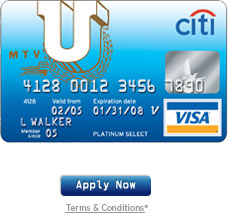 Citi mtvU Visa Card